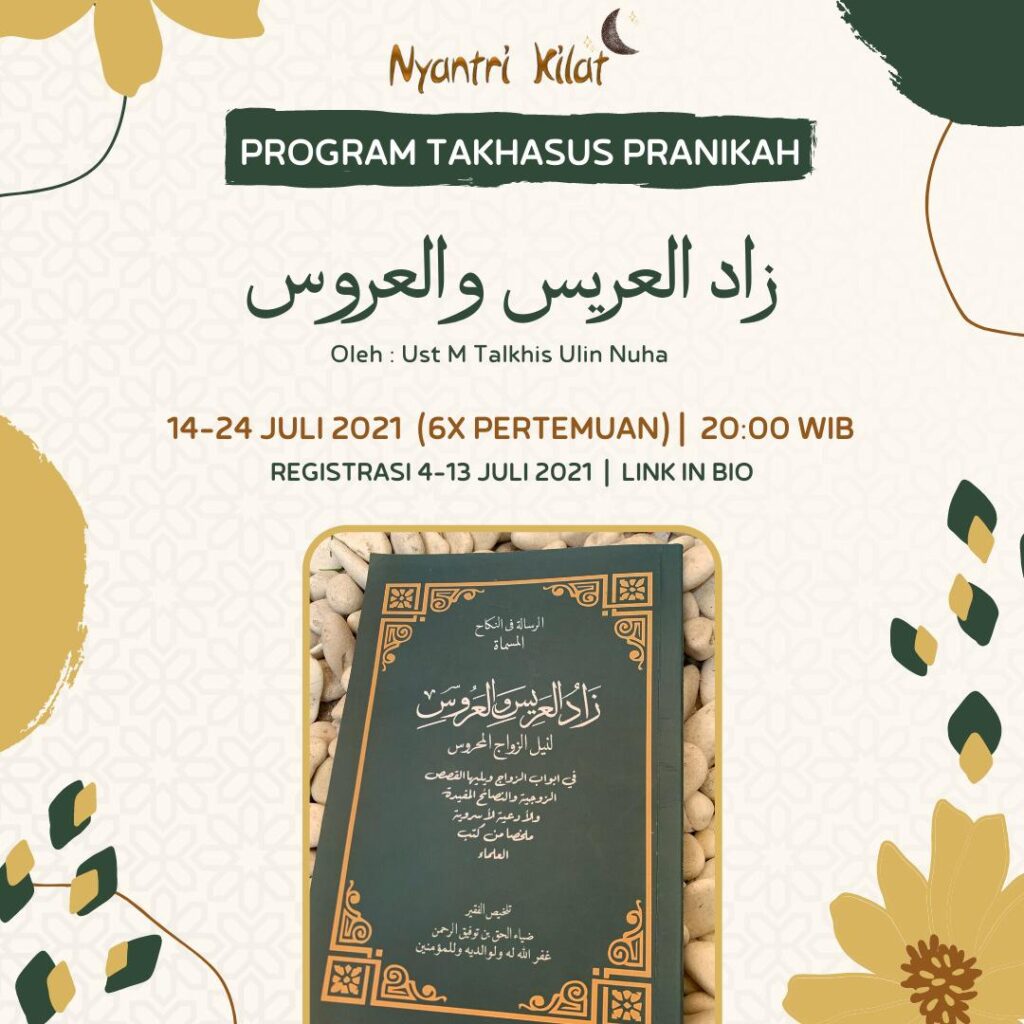 Masa PPKM, @nyantrikilat Selenggarakan Program Takhassus Ngaji Pranikah Online