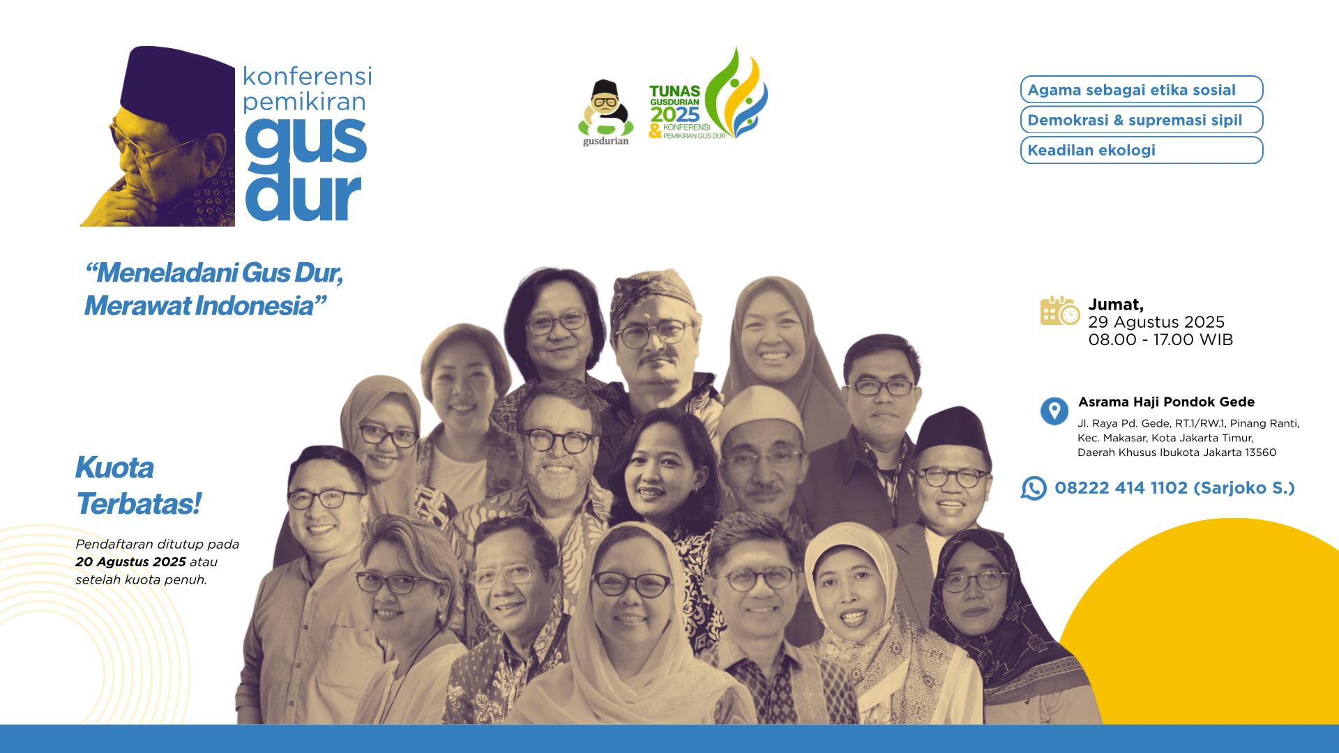 GUSDURian Tandai Sejarah Baru, Gelar Konferensi Pemikiran Gus Dur Lintas Isu